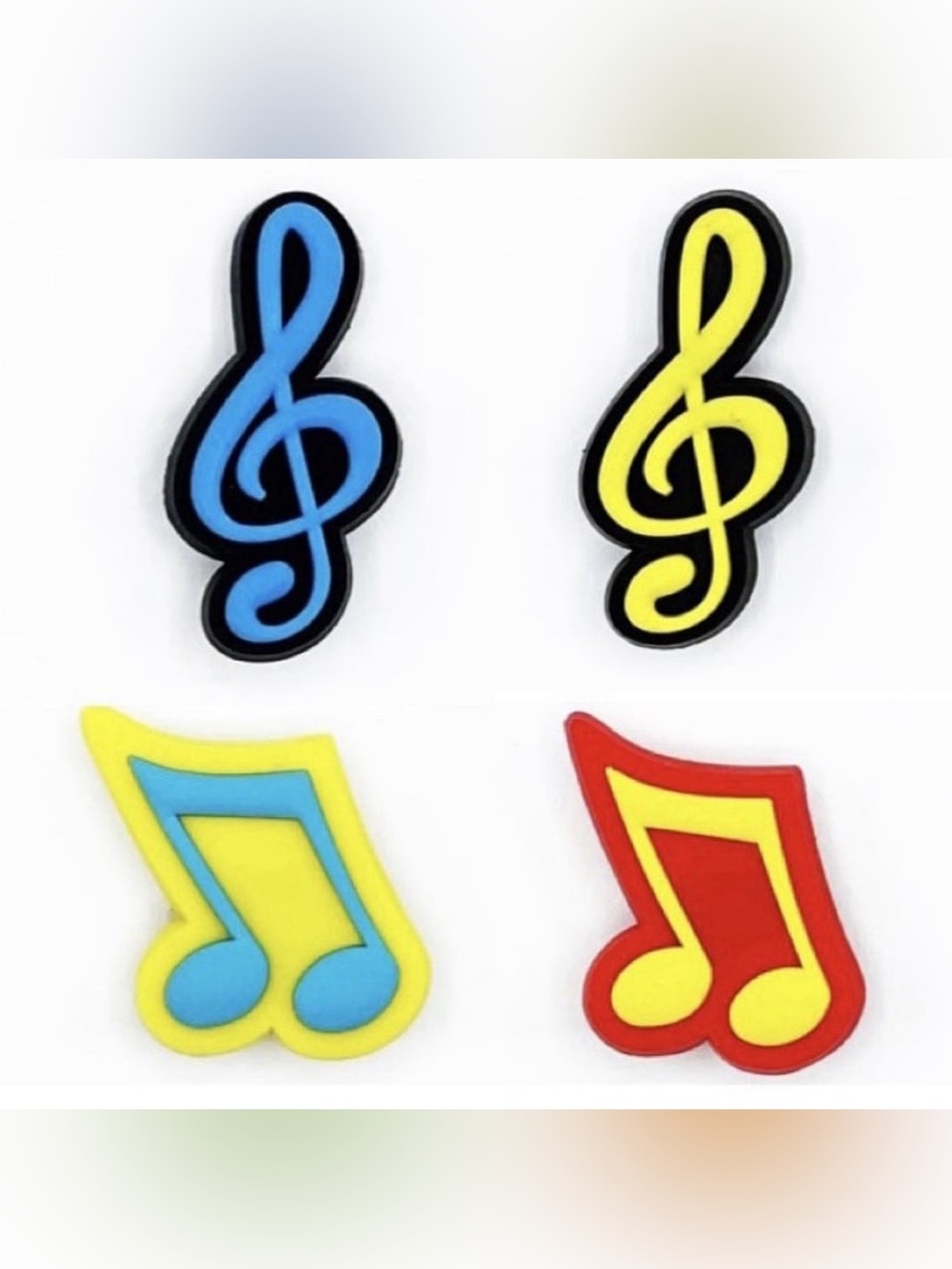 4 Pieces Music Notes Shoe Charms For Croc Shoes